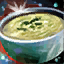 Bol de soupe poireau-pommes de terre raffinée
