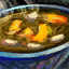Bol de soupe de potiron au curry
