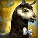 Mini Fancy Black Llama