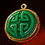 Amulette en orichalque et en jade